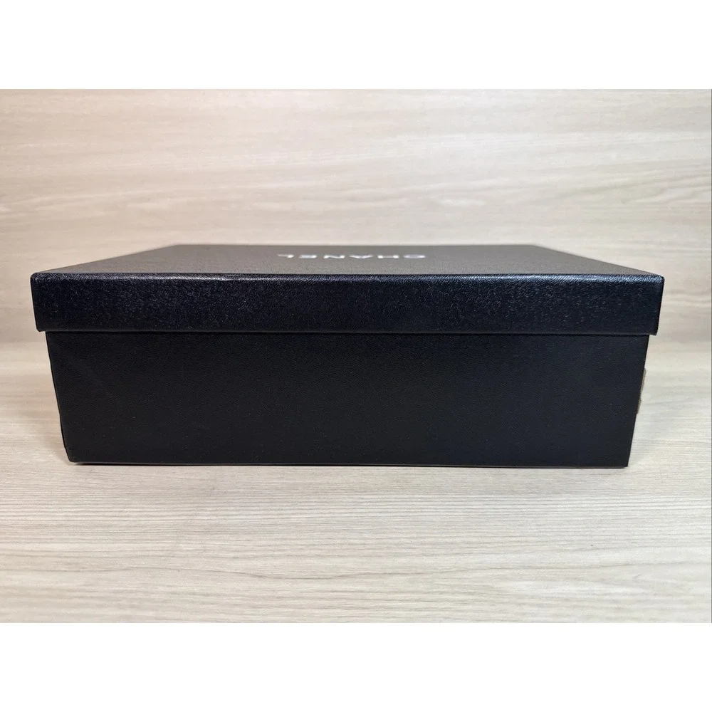 Chanel Empty Gift Storage Shoe Box with Tissue Paper Medium Black 12 x 8‎ x 4